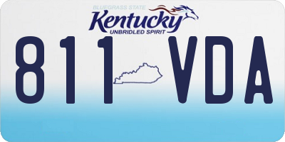 KY license plate 811VDA