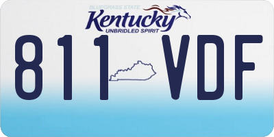 KY license plate 811VDF