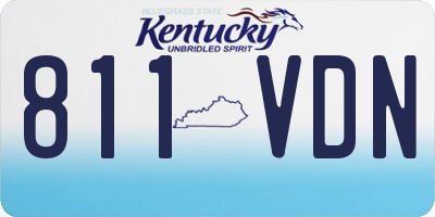 KY license plate 811VDN