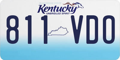 KY license plate 811VDO