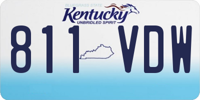 KY license plate 811VDW