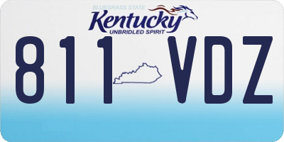 KY license plate 811VDZ