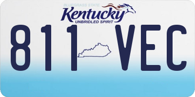 KY license plate 811VEC