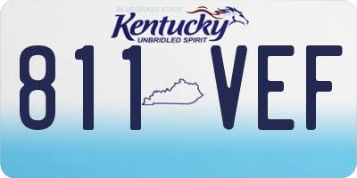 KY license plate 811VEF