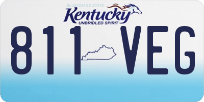 KY license plate 811VEG