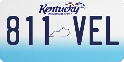 KY license plate 811VEL