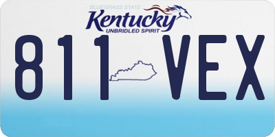 KY license plate 811VEX