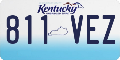 KY license plate 811VEZ