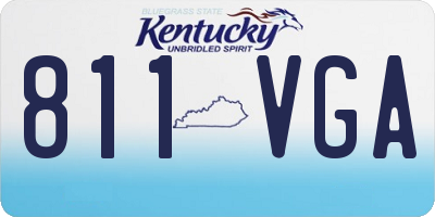 KY license plate 811VGA
