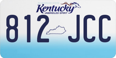 KY license plate 812JCC