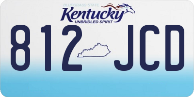 KY license plate 812JCD