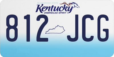 KY license plate 812JCG