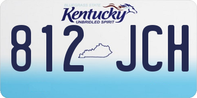 KY license plate 812JCH