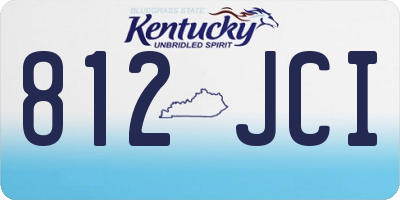 KY license plate 812JCI