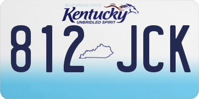 KY license plate 812JCK