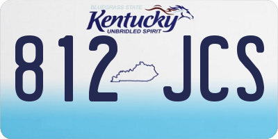 KY license plate 812JCS