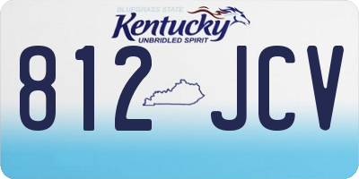 KY license plate 812JCV