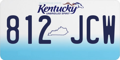 KY license plate 812JCW