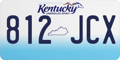 KY license plate 812JCX