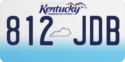 KY license plate 812JDB