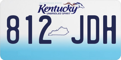 KY license plate 812JDH