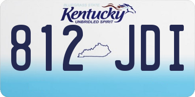 KY license plate 812JDI