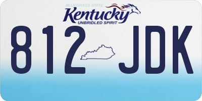 KY license plate 812JDK