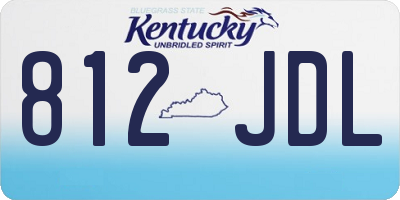 KY license plate 812JDL