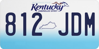 KY license plate 812JDM