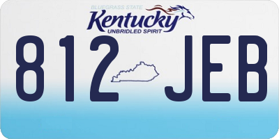 KY license plate 812JEB