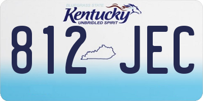KY license plate 812JEC