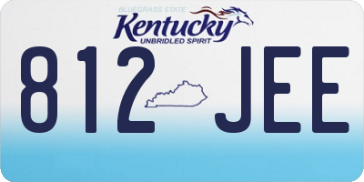 KY license plate 812JEE