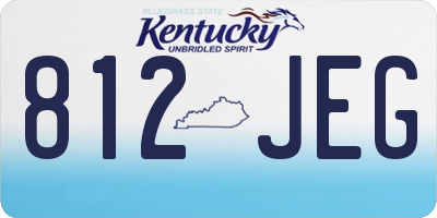 KY license plate 812JEG