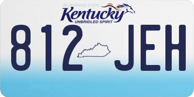 KY license plate 812JEH