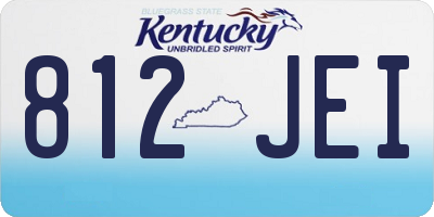 KY license plate 812JEI
