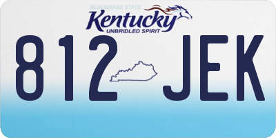 KY license plate 812JEK