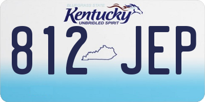 KY license plate 812JEP