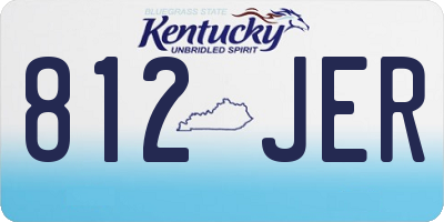 KY license plate 812JER
