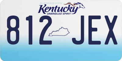 KY license plate 812JEX
