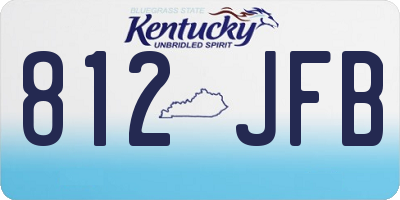 KY license plate 812JFB