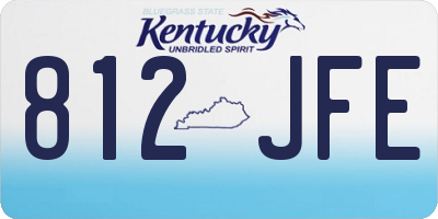 KY license plate 812JFE