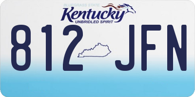 KY license plate 812JFN