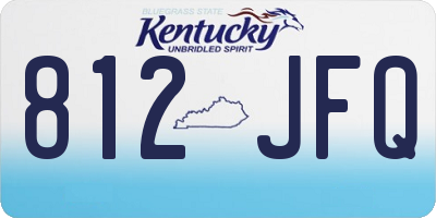 KY license plate 812JFQ