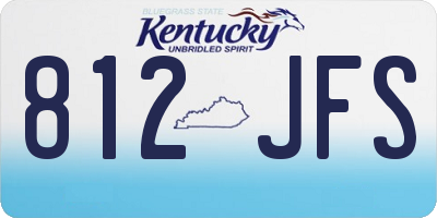 KY license plate 812JFS