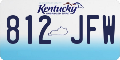 KY license plate 812JFW