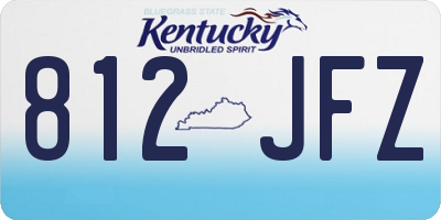KY license plate 812JFZ