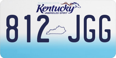KY license plate 812JGG