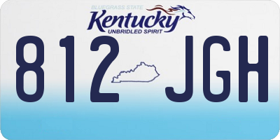 KY license plate 812JGH
