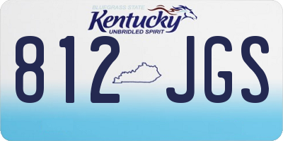 KY license plate 812JGS