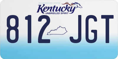 KY license plate 812JGT